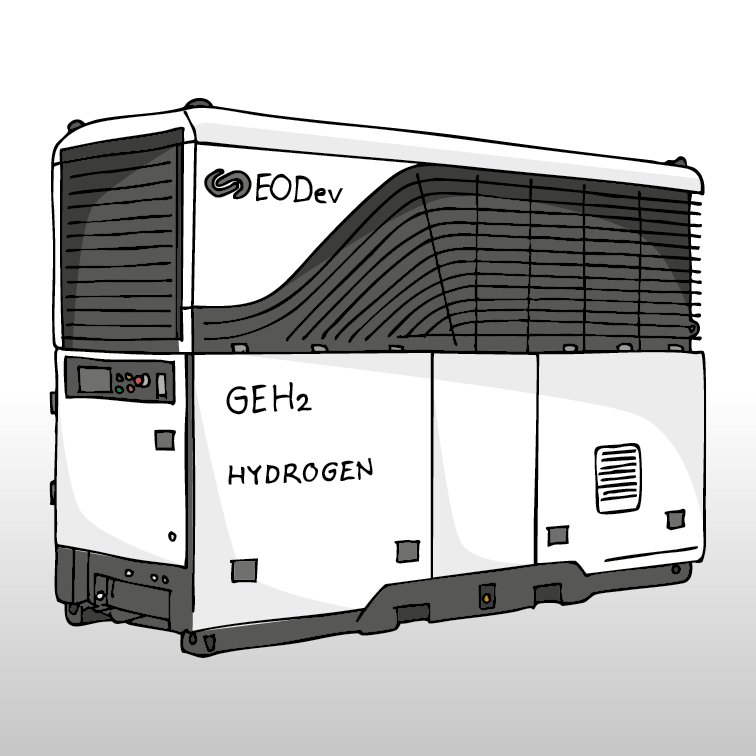 EODev GEH2 hydrogen fuel cell generator